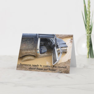 Kaart 4x4 off Roader Jeep vast in modder