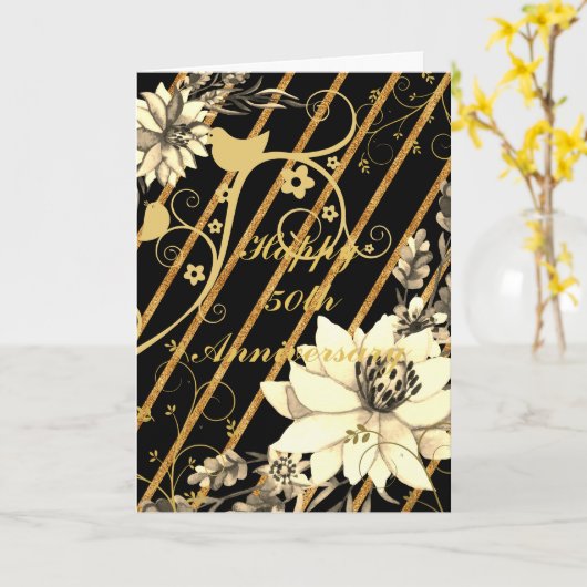 Kaart 50e Jubileum (Gele Bloem)