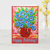 Kaart 66 van de verjaardag (Gele Bloem)