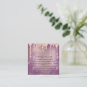 Kaart 6 Punch Aftercare Lash Glitter Roos Klantenkaartje (Staand voorkant)