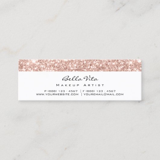 Kaart 6 Punch Makeup White Rose Blue Spark Klantenkaartje (Voorkant)