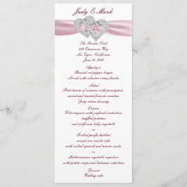 Kaart Aangepast roze hartenmenu