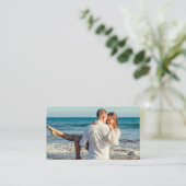 Kaart aangepaste foto QR-code RSVP-behuizing (Staand voorkant)