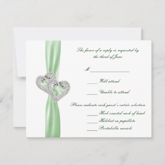 Kaart Aangepaste Limoen-hartenrespons (Voorkant)