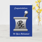 Kaart aangepaste pensionering apotheker (Gele Bloem)