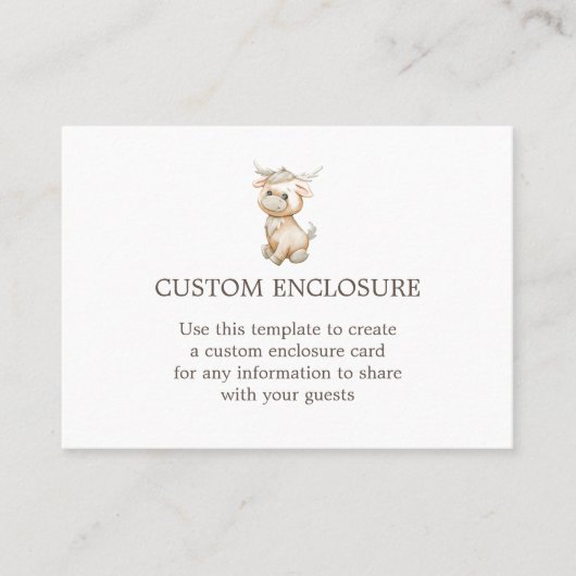 Kaart aangepaste rendierbehuizing waterverf visitekaartje (Voorkant)