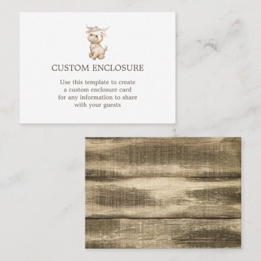 Kaart aangepaste rendierbehuizing waterverf visitekaartje (Voorkant / Achterkant)