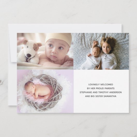 Kaart Aankondiging van persoonlijke foto-Baby (Achterkant)