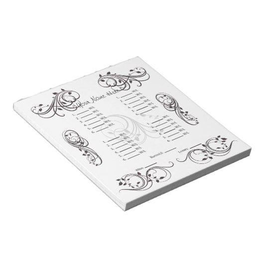 Kaart abstracte stutkoek/blad notitieblok (Schuin)