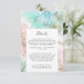 Kaart abstracte zomerbruiloft — Details behuizing (Staand voorkant)