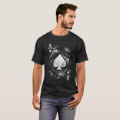 Kaart Ace Spades Spelen Spelen T-shirt (Voorkant volledig)