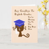 Kaart, achtste Afstuderen met koude kat Kaart (Gele Bloem)