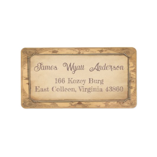 kaart. Adres / Verzending / Boekenlabel Etiket (Voorkant)