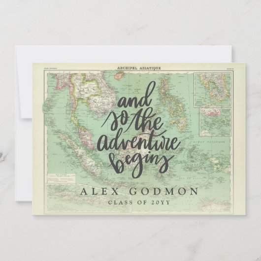  kaart Adventure Graduation Party (Voorkant)