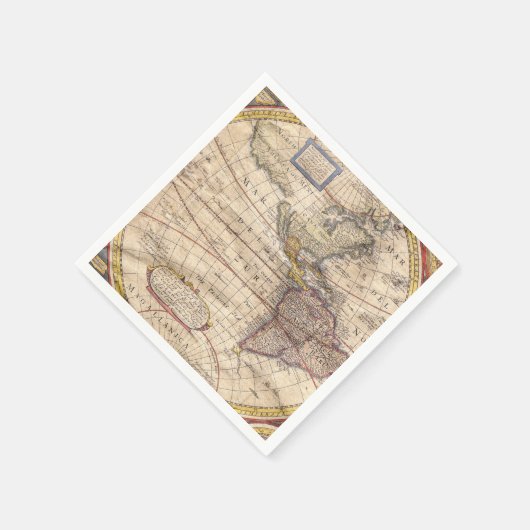  kaart afdrukken servetten (Hoek)