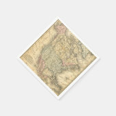  kaart Afdrukken van Noord-Amerika Servet (Hoek)