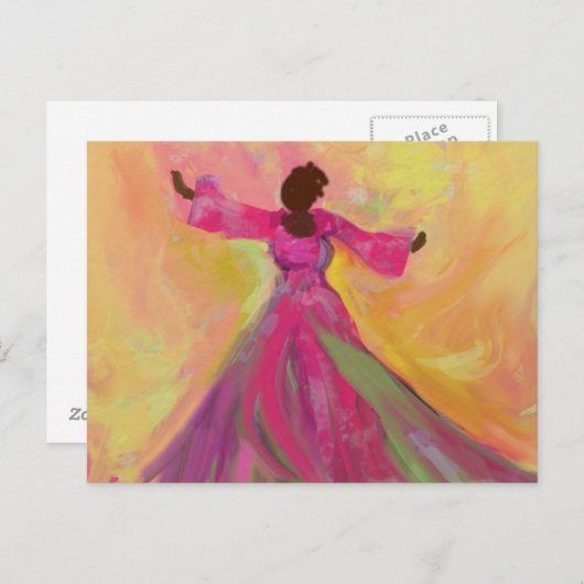Kaart Afrikaanse damesdanseres (Voorkant / Achterkant)
