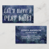 Kaart afspeeldatum voor afspeeldatum blauwkei contactkaartje (Voorkant / Achterkant)