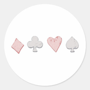 Kaart afspelen ronde sticker