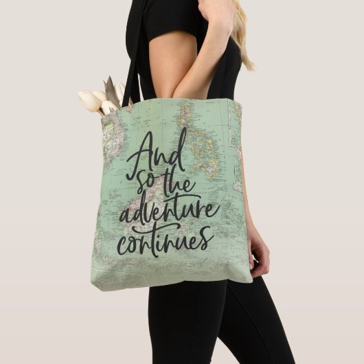 kaart afstuderen Adventure Script canvas tas (Dichtbij)
