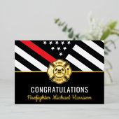 Kaart Afstuderen brandweerkorps van de brandweerac (Staand Voorkant)