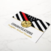 Kaart Afstuderen brandweerkorps van de brandweerac (Gedraaid)