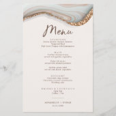 Kaart Agate Stone Marble Menu (Voorkant)