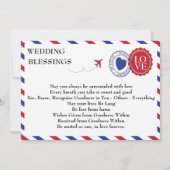 Kaart Airmail Wedding Blessings (Voorkant)