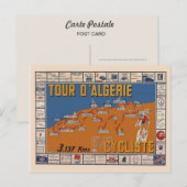  kaart, Algerijnse Cycle race 1949 Briefkaart (Voorkant / Achterkant)