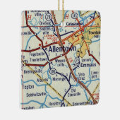  kaart Allentown PA Keramisch Ornament (Rechts)