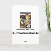 Kaart: Alphonse Mucha- Lance Parfum "Rodo " Feestdagen Kaart (Achterkant)