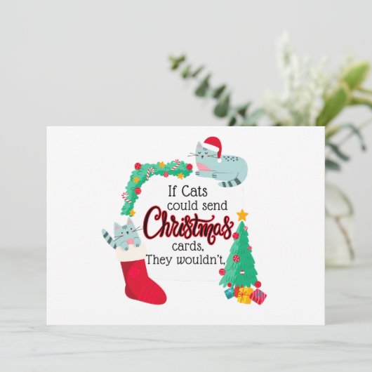 Kaart Als katten kerstliedjes zouden sturen, dan z (Staand voorkant)