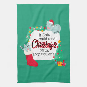 Kaart Als katten kerstliedjes zouden sturen, dan z Theedoek