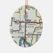  kaart Altus Oklahoma Keramisch Ornament (Rechts)