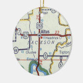  kaart Altus Oklahoma Keramisch Ornament (Links)