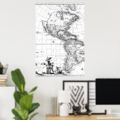 kaart amerika noord - amerika poster (Thuiskantoor)