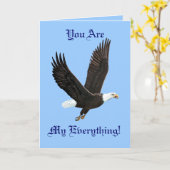 Kaart Amerikaanse Bald Eagle (Gele Bloem)