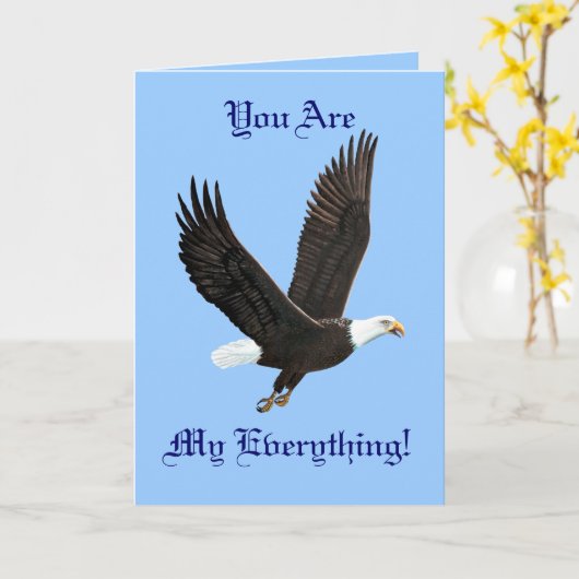 Kaart Amerikaanse Bald Eagle (Gele Bloem)