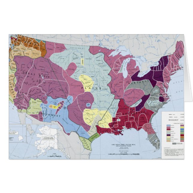 KAART: AMERIKAANSE INDIANEN (Voorkant Horizontaal)