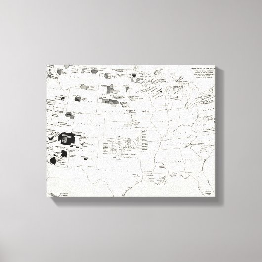 KAART: AMERIKAANSE INDIANEN 2 CANVAS AFDRUK (Voorkant)