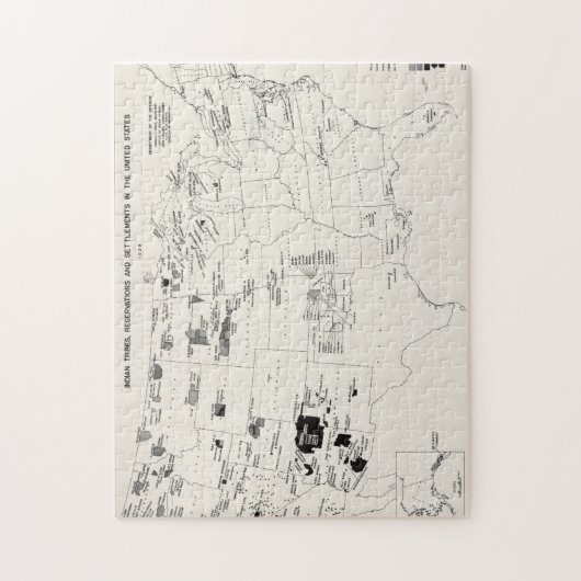 KAART: AMERIKAANSE INDIANEN 2 LEGPUZZEL (Verticaal)