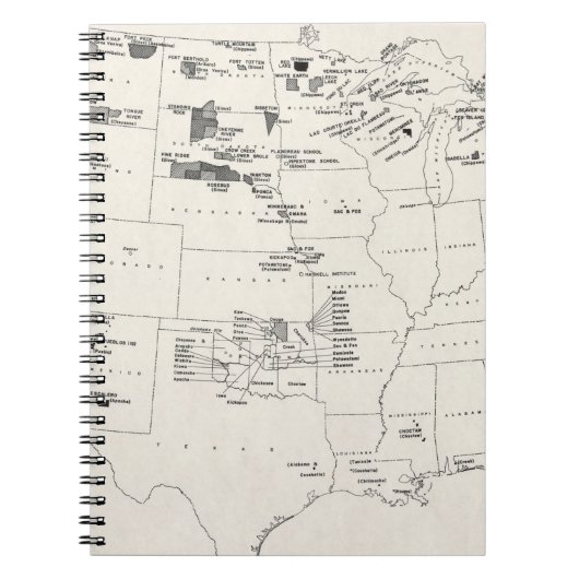 KAART: AMERIKAANSE INDIANEN 2 NOTITIEBOEK (Voorkant)