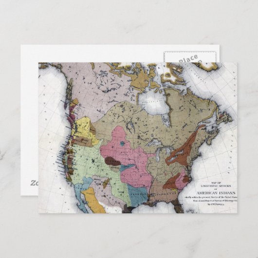 KAART: AMERIKAANSE INDIANEN 3 BRIEFKAART (Voorkant / Achterkant)