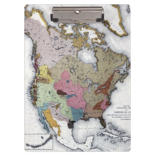 KAART: AMERIKAANSE INDIANEN 3 KLEMBORD (Voorkant)