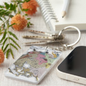 KAART: AMERIKAANSE INDIANEN 3 SLEUTELHANGER (Voorkant Rechts)