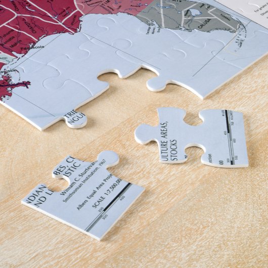 KAART: AMERIKAANSE INDIANEN LEGPUZZEL (Zijkant)