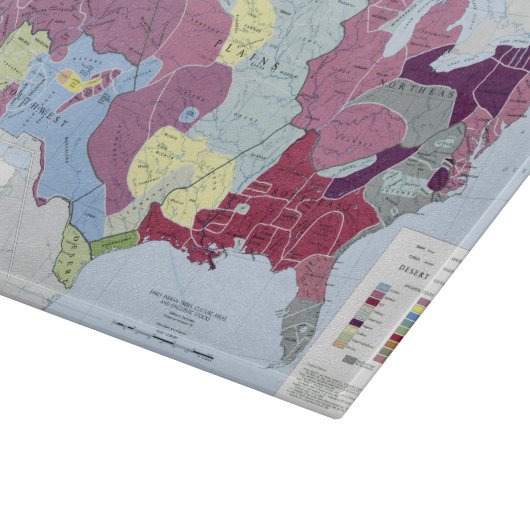 KAART: AMERIKAANSE INDIANEN SNIJPLANK (Hoek)
