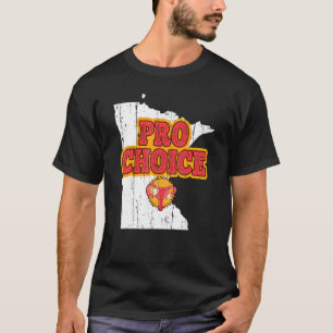 Kaart Amerikaanse staat Minnesota Abortus Feminist T-shirt