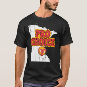 Kaart Amerikaanse staat Minnesota Abortus Feminist T-shirt