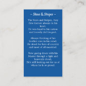 Kaart Amerikaanse vlag Amerikaanse militaire veter Contactkaartje (Achterkant)